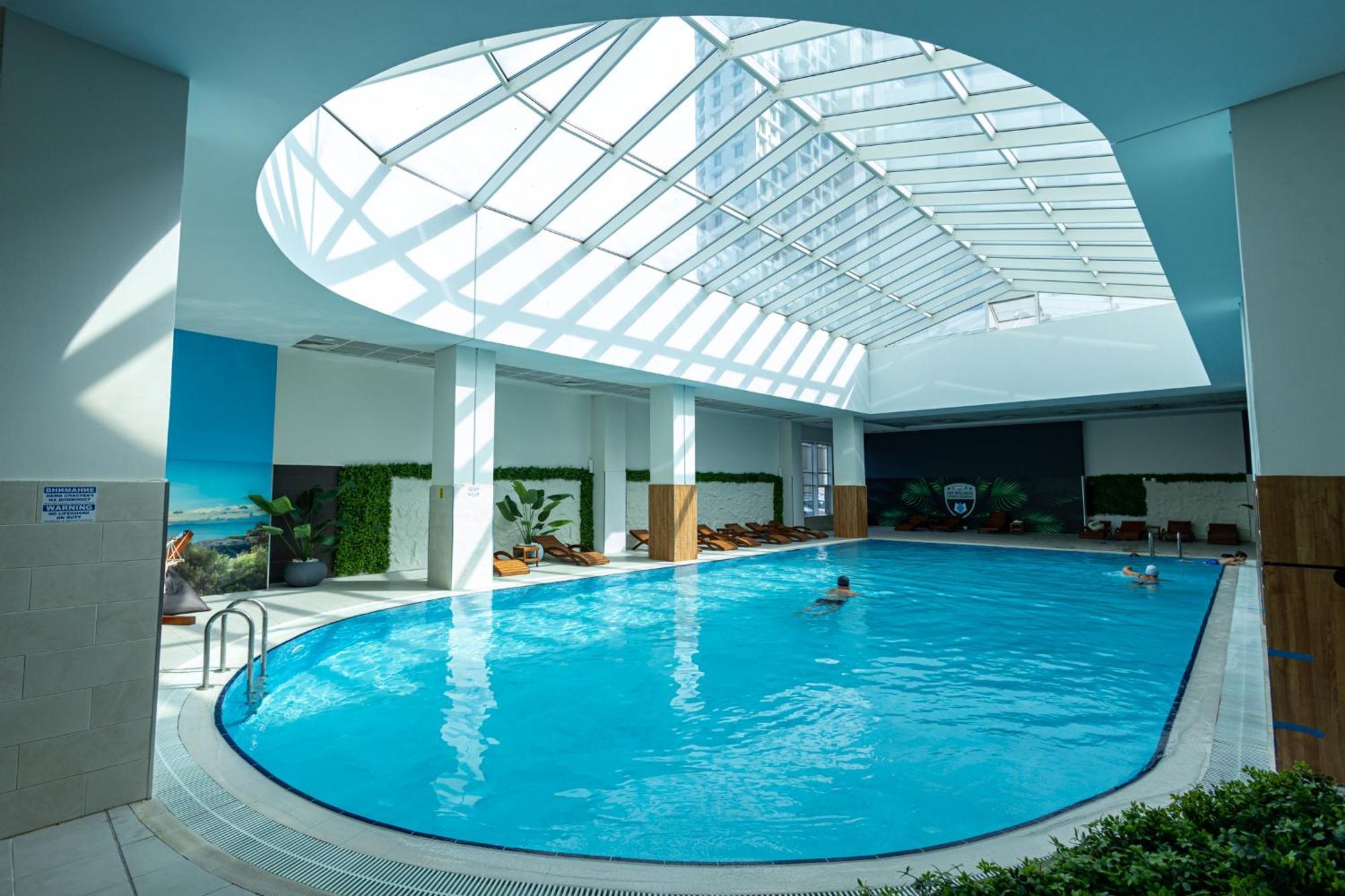 19Th & 18Th Floor Secure Apartments With Pool & Fitness & Parking Included In Price Skopje Bagian luar foto